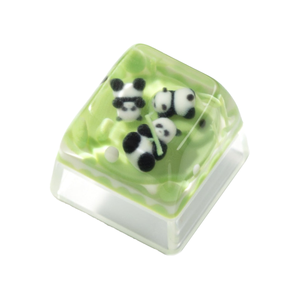 Three Pandas Resin Artisan Keycap