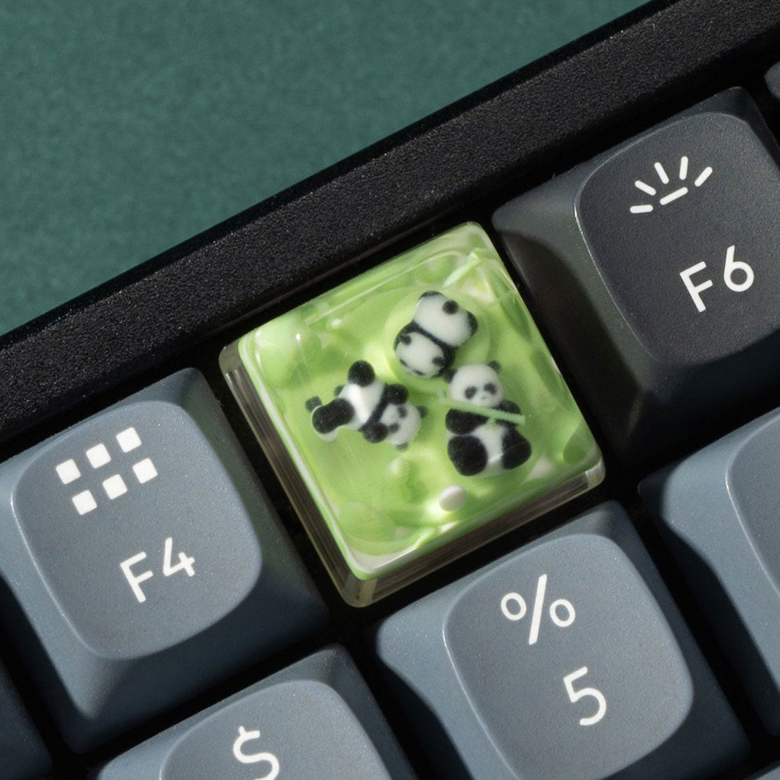 Three Pandas Resin Artisan Keycap