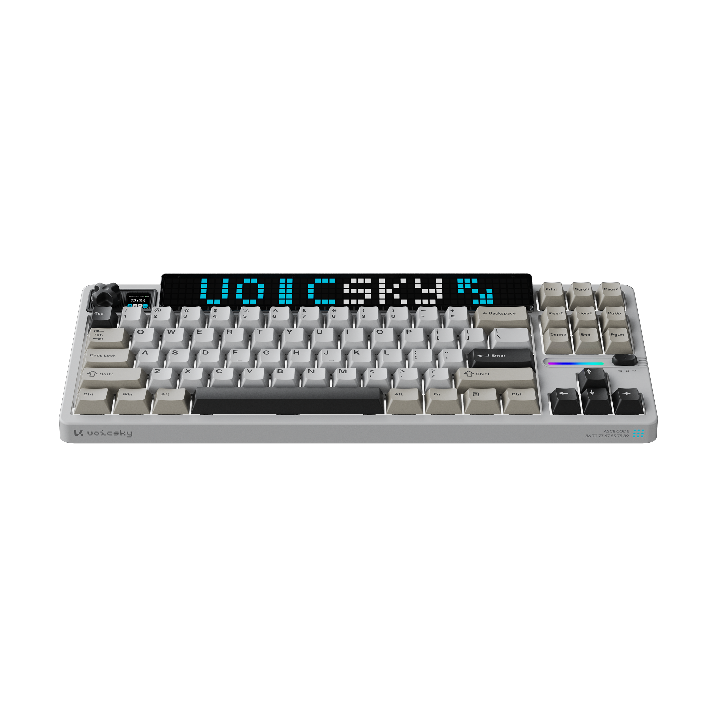 VOICSKY ATMOS 87 Wireless Mechanical Keyboard with Custom Pixel Dynamic Screen