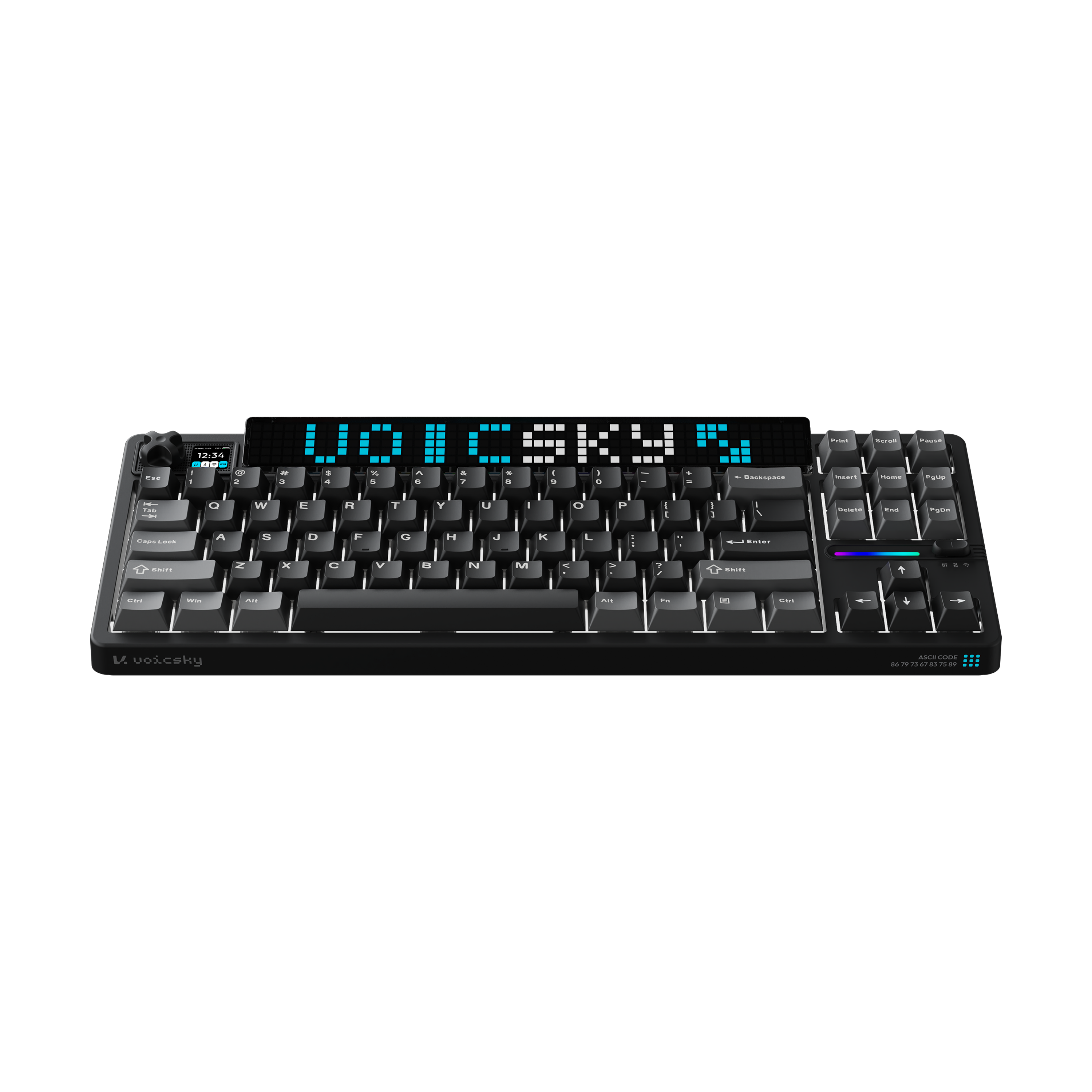 VOICSKY ATMOS 87 Wireless Mechanical Keyboard with Custom Pixel Dynamic Screen