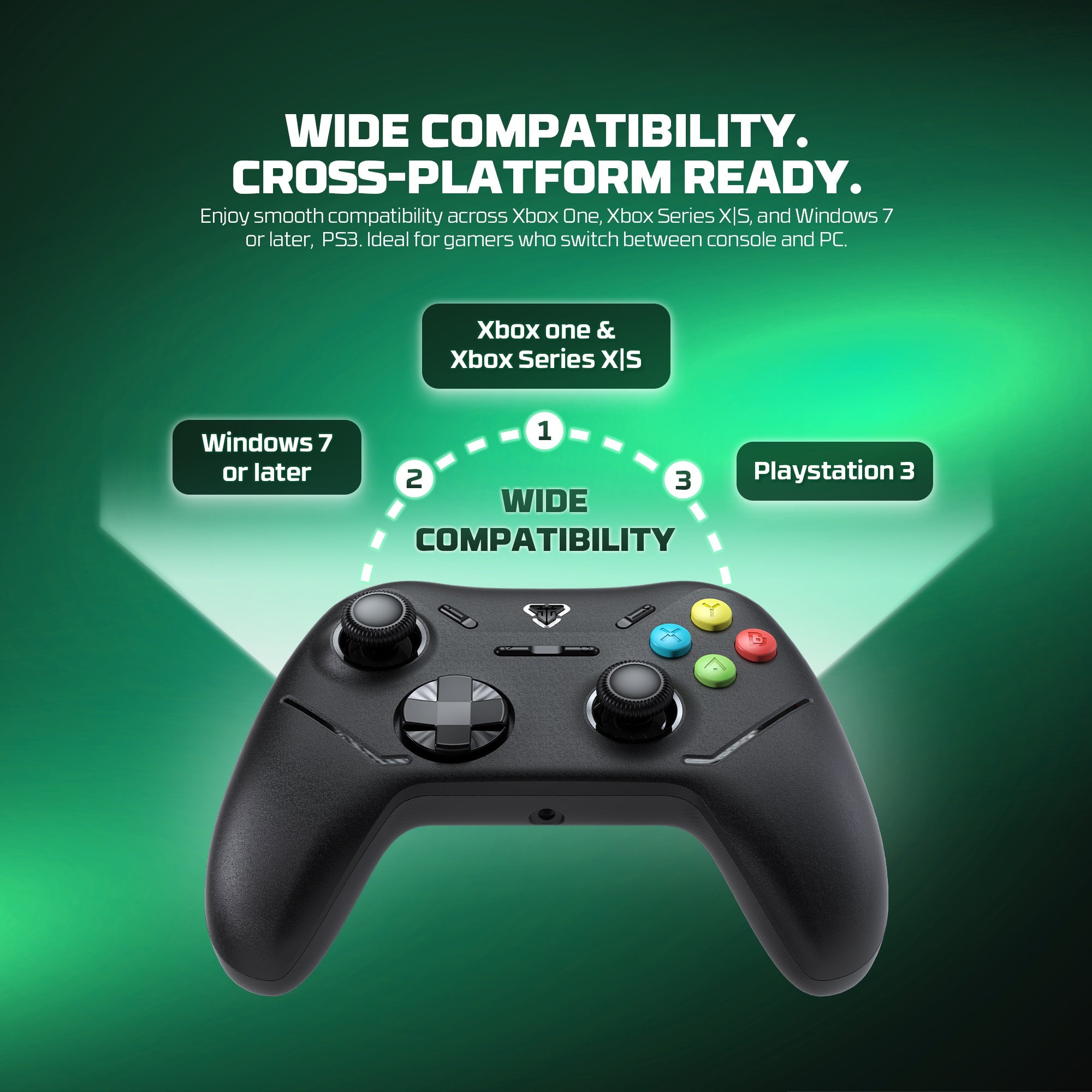 Fantech Shooter III X Wireless Gaming Controller Multi-platform Hall-Effect Gamepad for Xbox