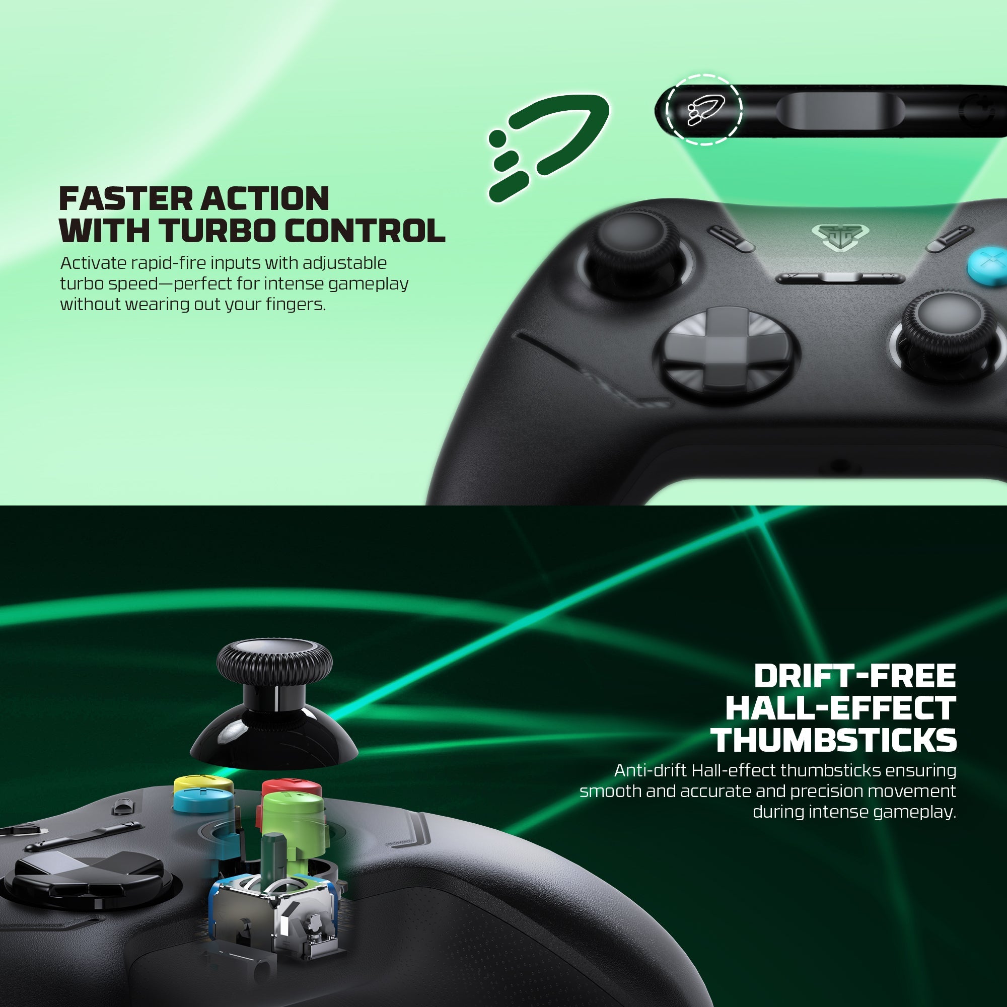 Fantech Shooter III X Wireless Gaming Controller Multi-platform Hall-Effect Gamepad for Xbox