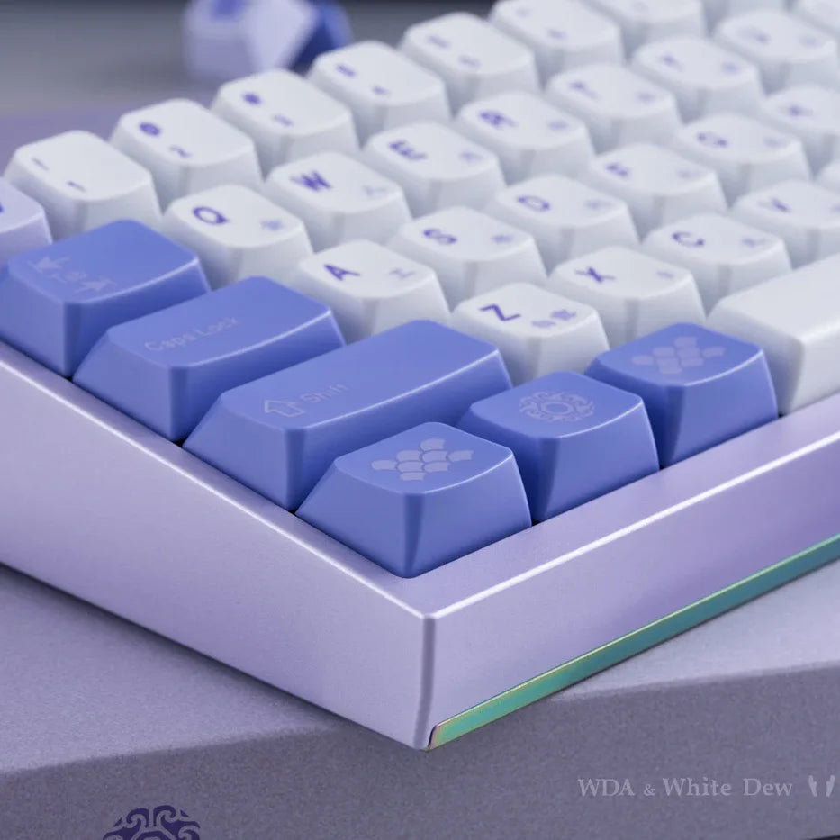 WPJ WHITE DEW WDA Profile Full Kit Keycap Set