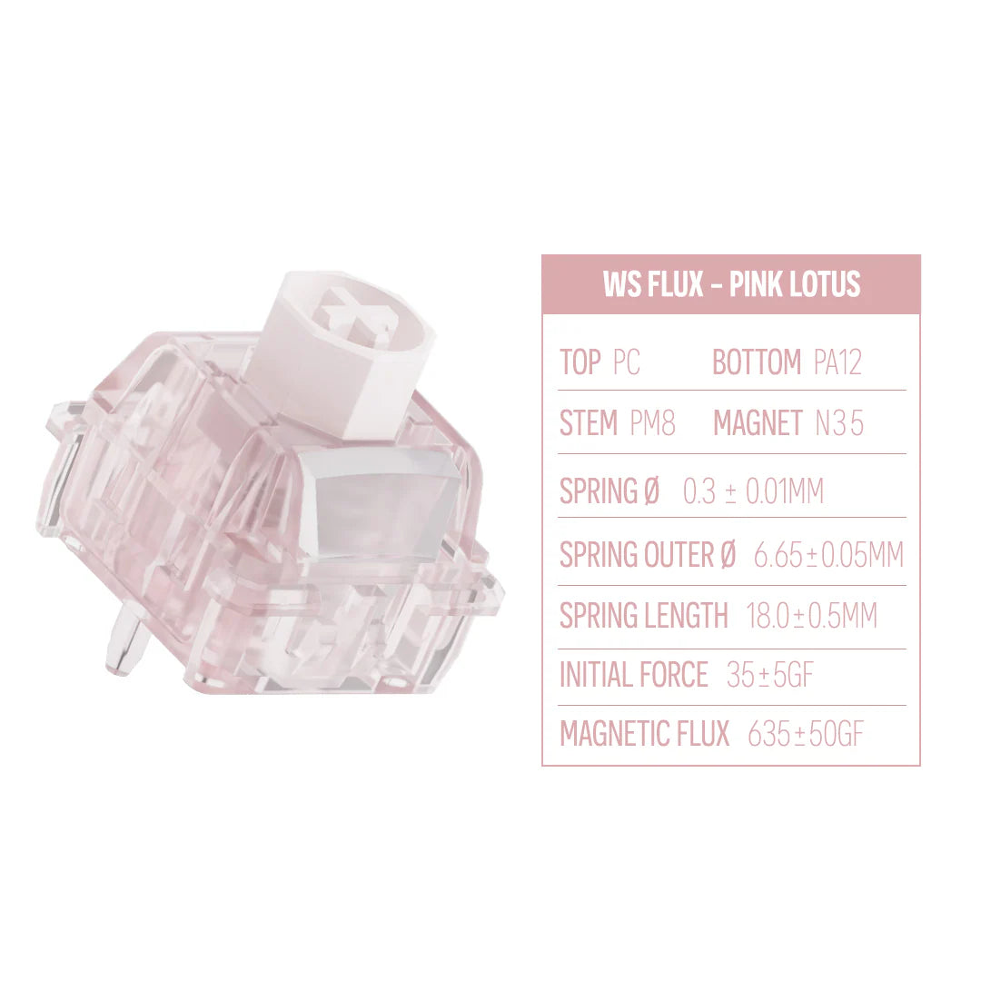 Wuque WS Flux Pink Lotus Magnetic Switch