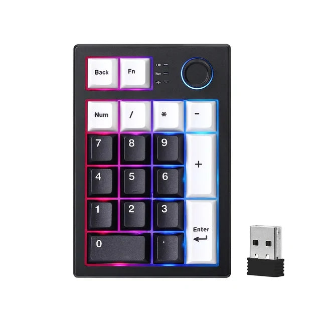 YUNZII AL21 Wireless Aluminum Mechanical Numpad Keyboard with Knob