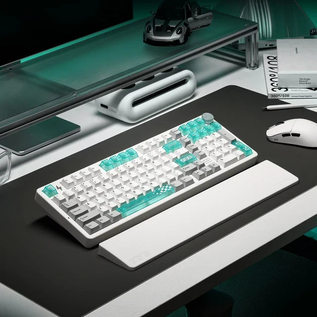 YUNZII AL98 PRO Dual-8K Wireless Aluminum Mechanical Keyboard with Wrist Rest