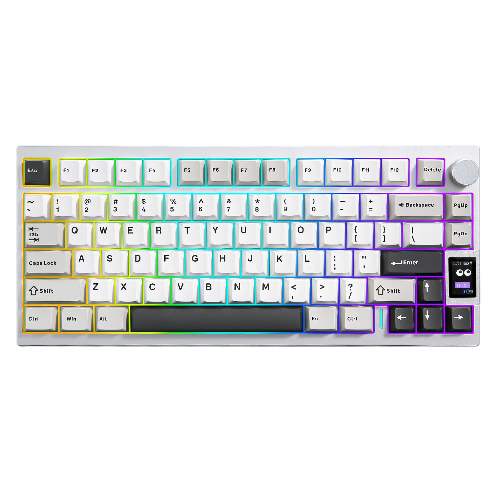 YUNZII AL80 QMK Aluminum Wireless Mechanical Keyboard with LCD Screen