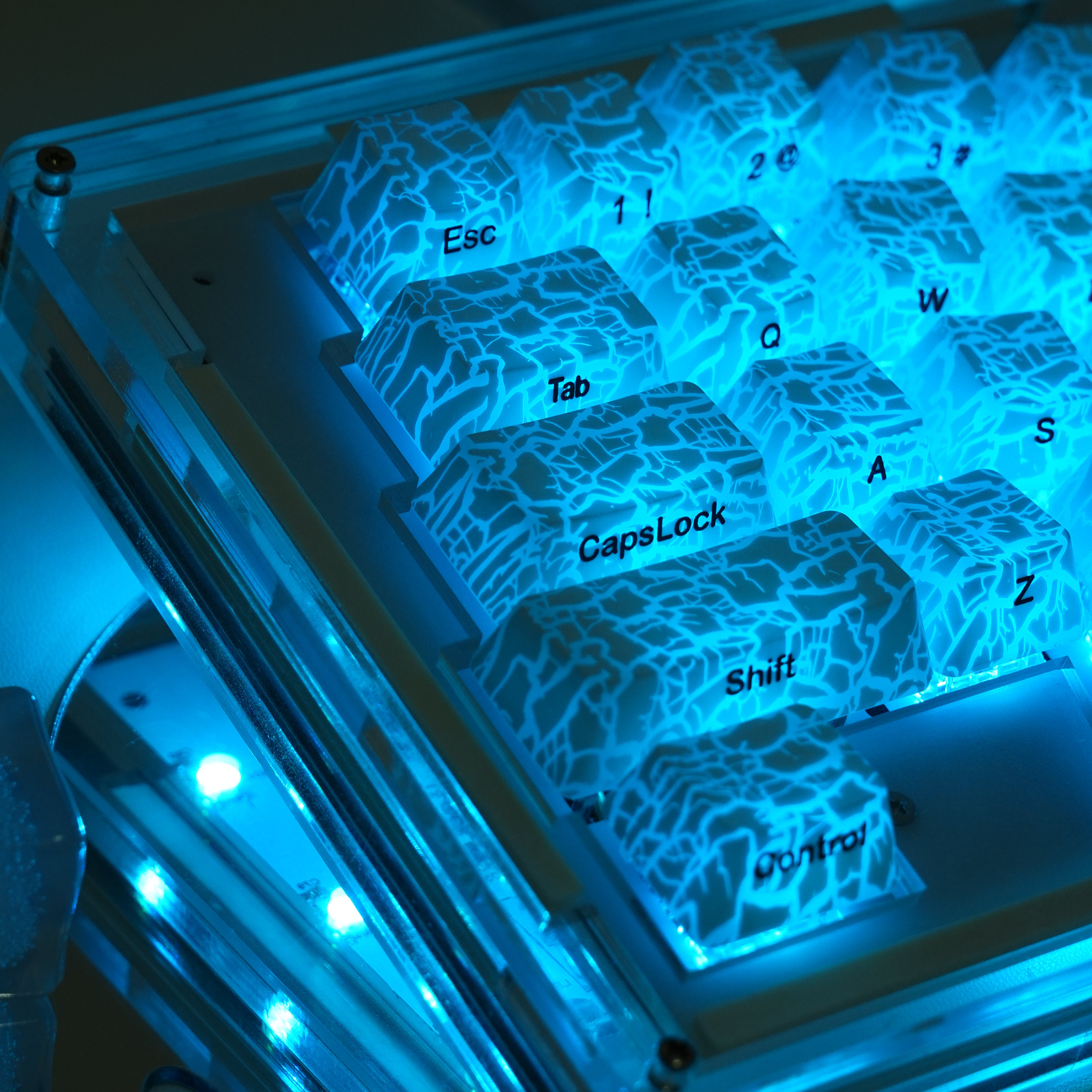 XVX Ice Crack series Pattern Shine Keycaps