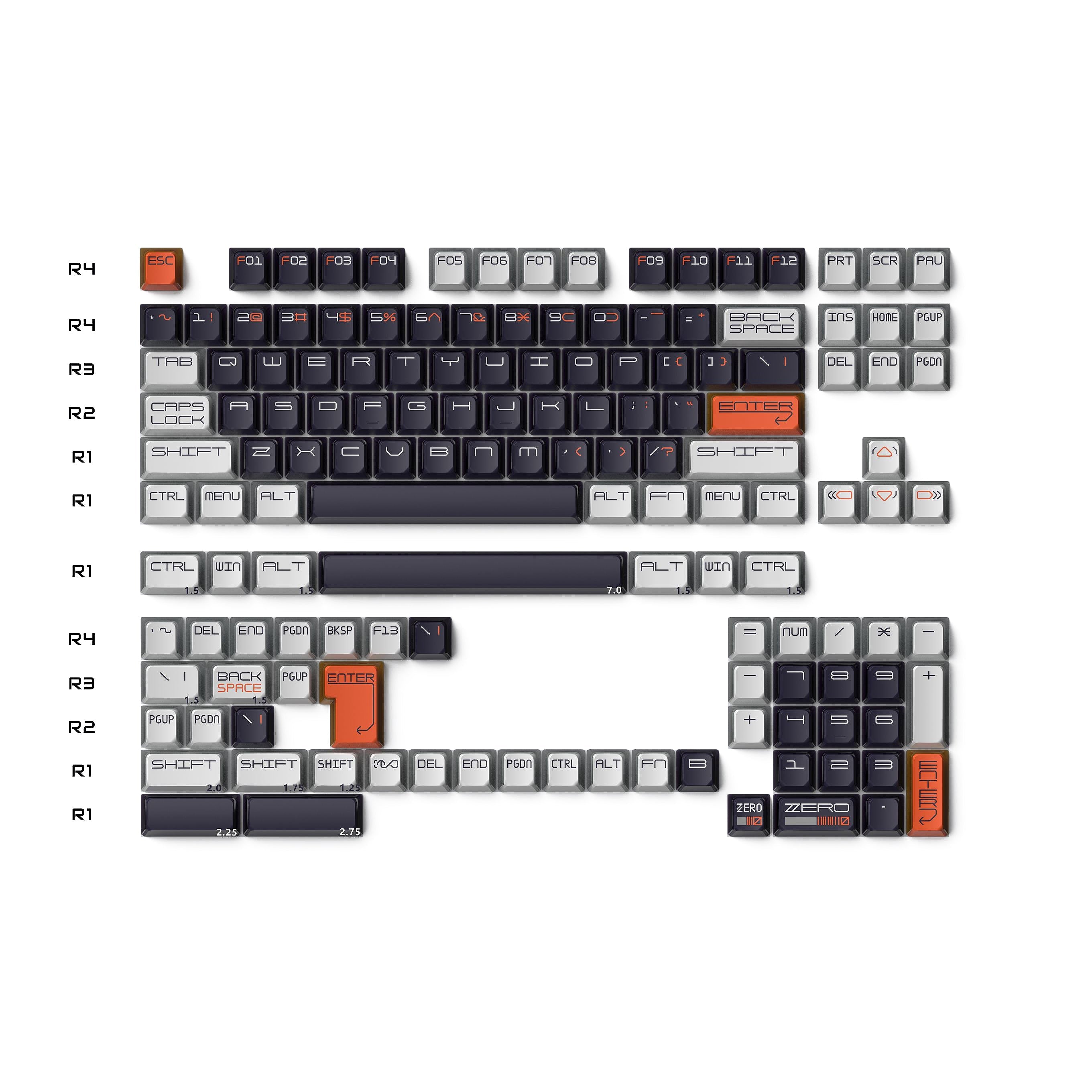 Keytok KOL Zero Division Dye-Sub PBT Keycaps 142pcs / Set
