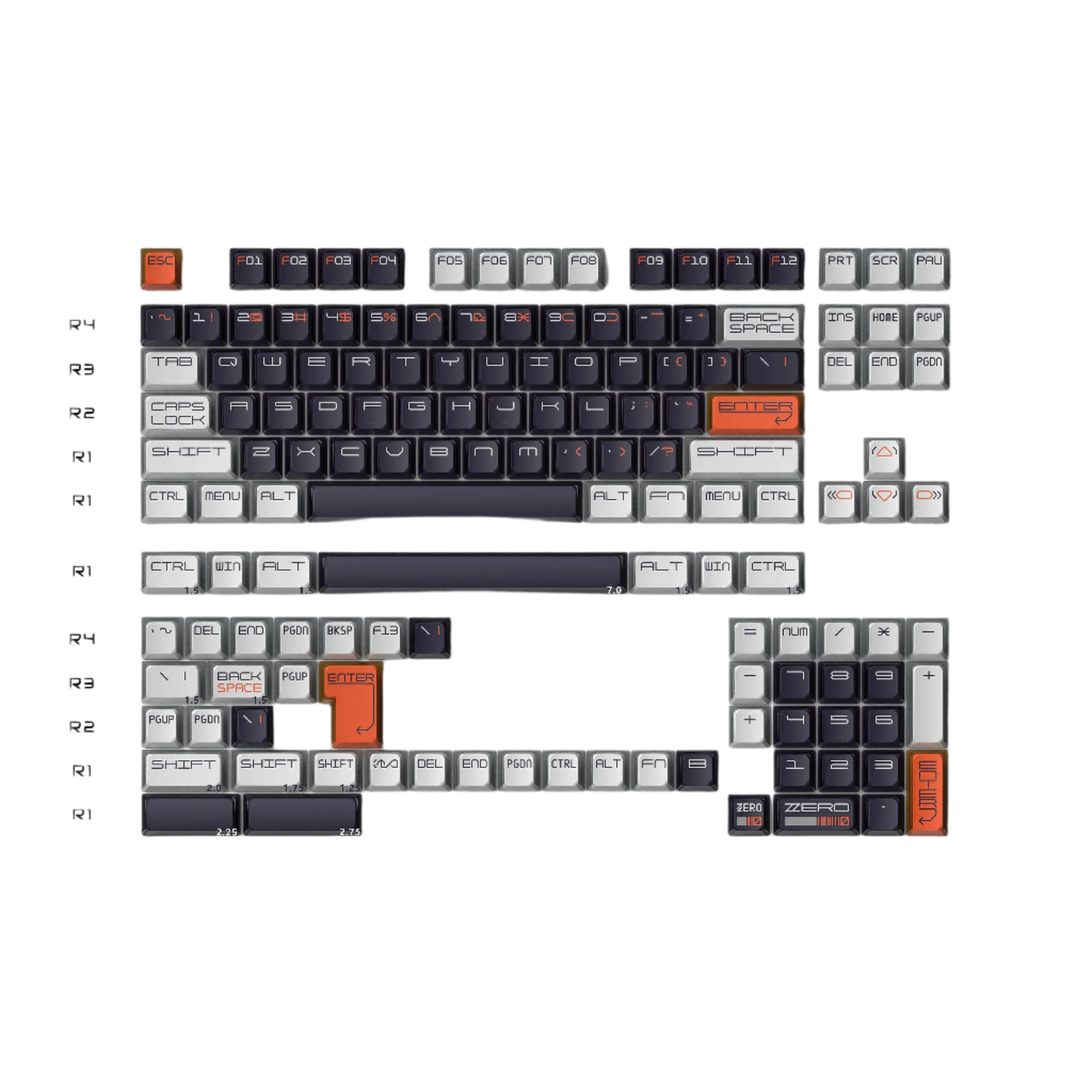 Keytok KOL Zero Division Dye-Sub PBT Keycaps 142pcs / Set