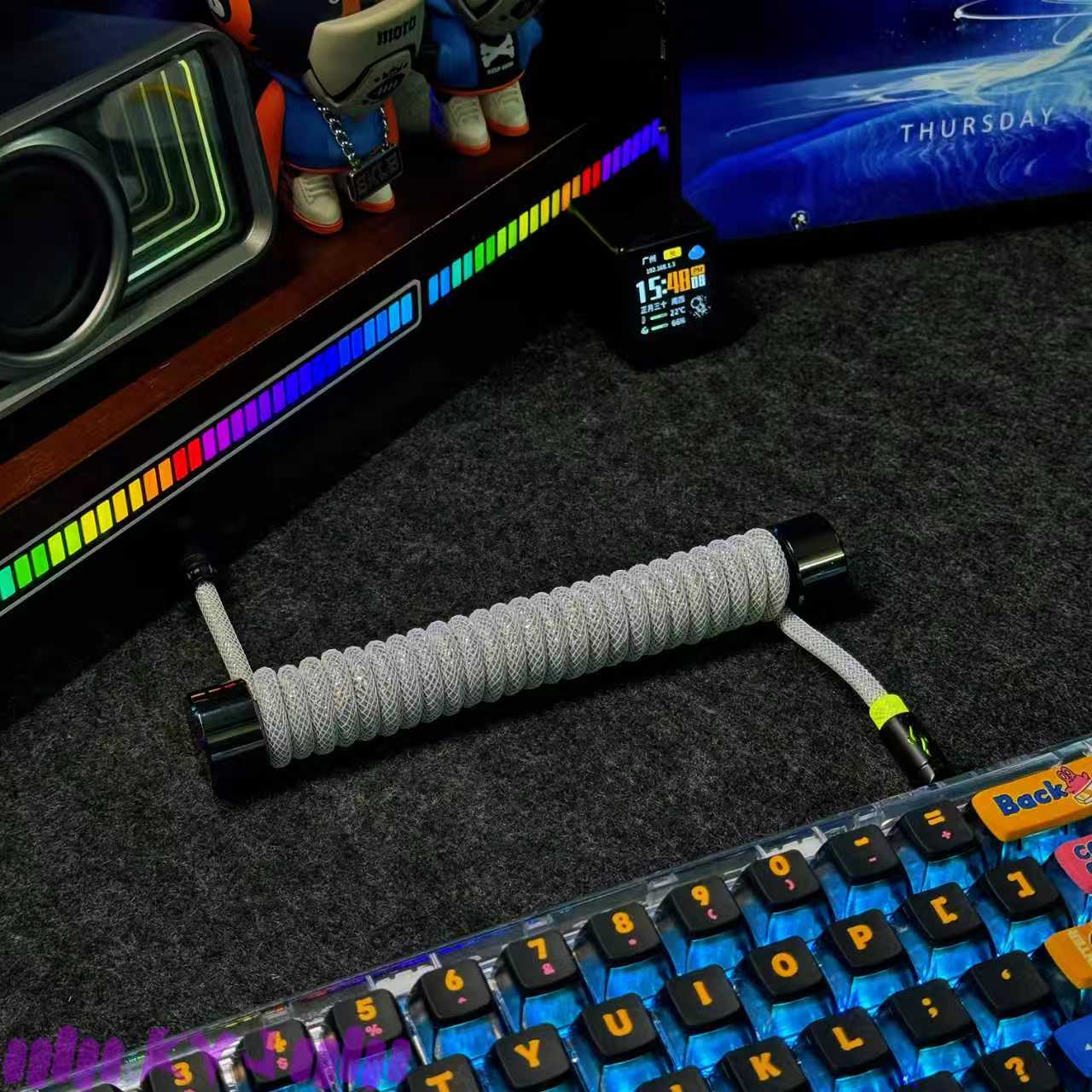 Keydom Five core aviation plug-in 8K cable Starry Star