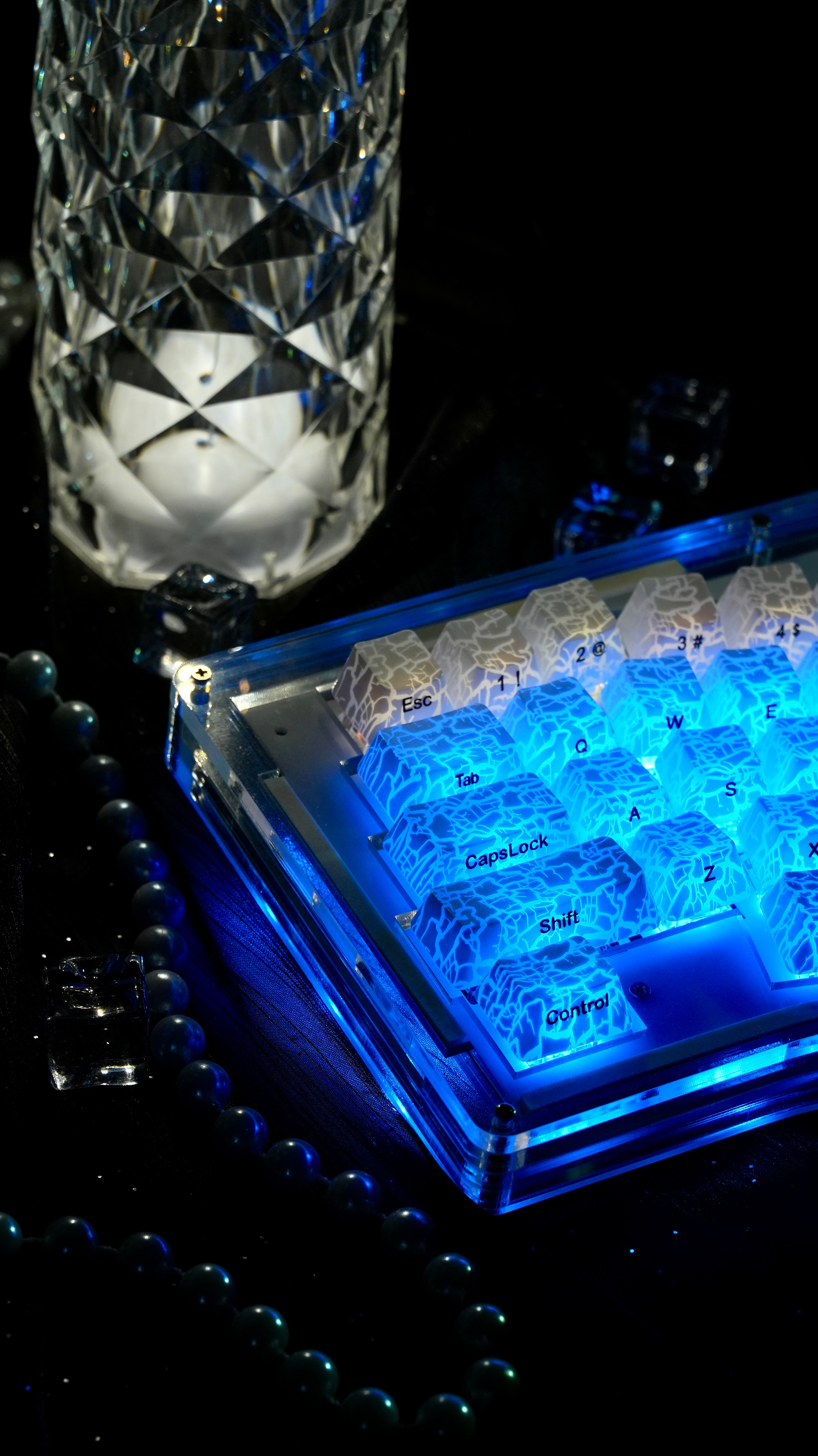 XVX Ice Crack series Pattern Shine Keycaps