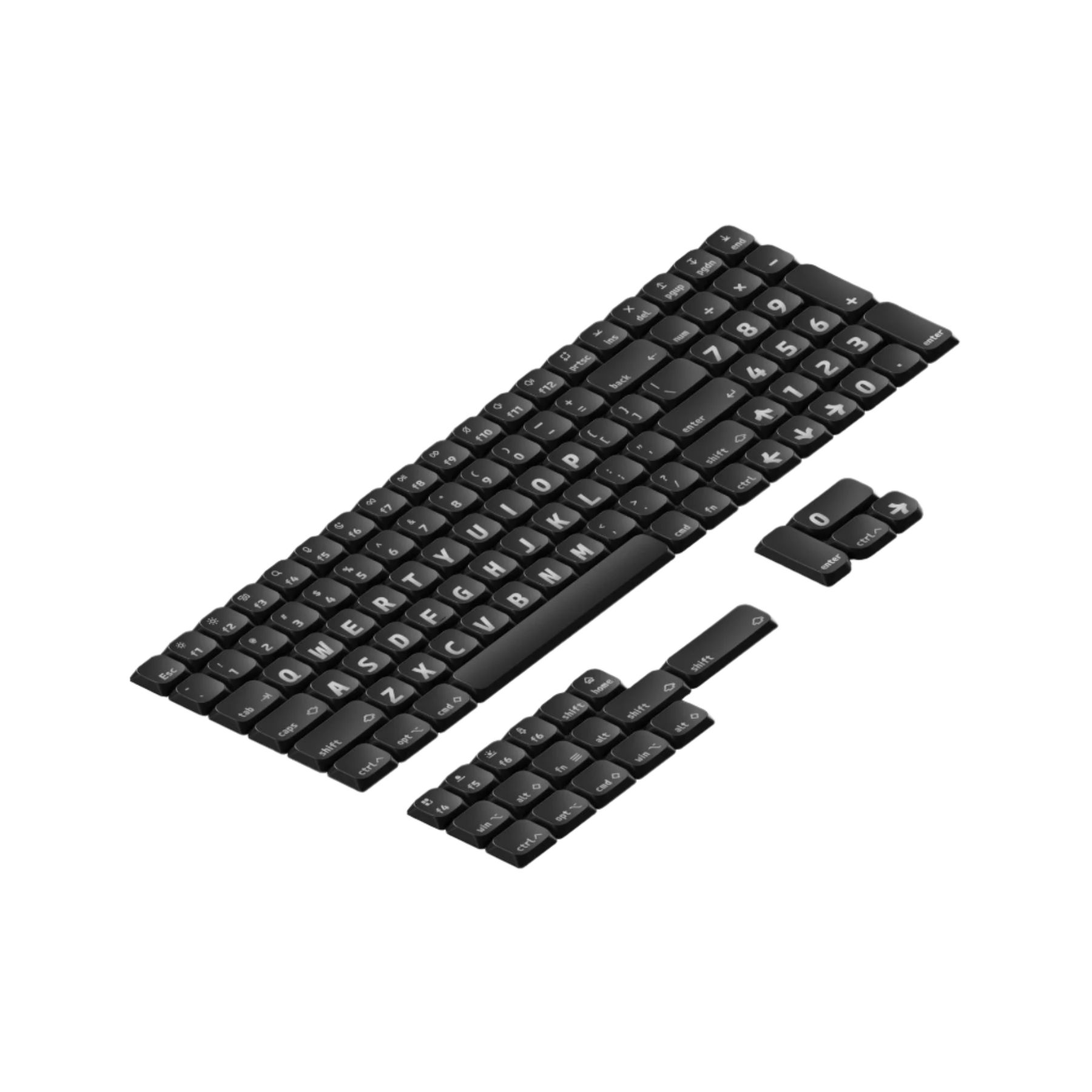 NuPhy Low-Profile Canopus Shine-through nSA Keycaps - 121 keys(Black)