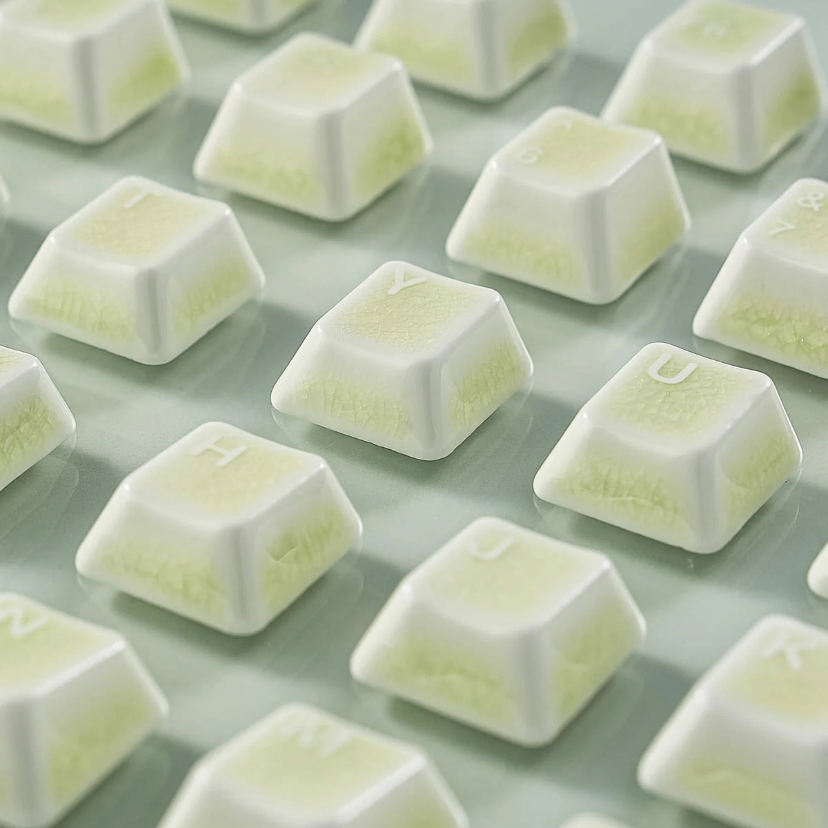 キーボード Ceramic Keycap Full Set-Green Crazed Ceramic Keycap Full Set-Green Crazed – Keydom