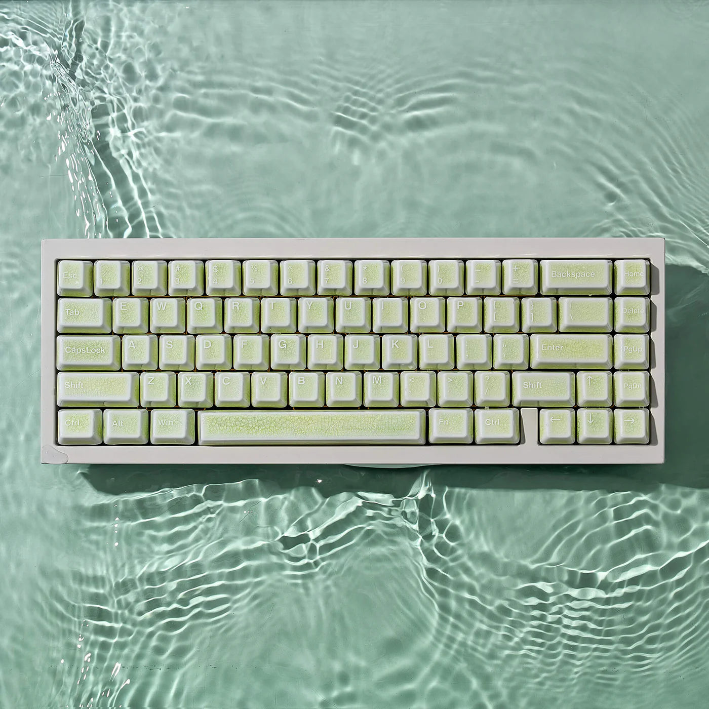 Ceramic Keycap Full Set-Green Crazed