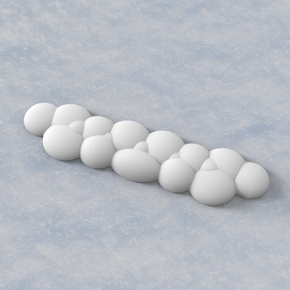 YUNZII Marshmallow Keyboard Wrist Rest 380 x 100 x 25mm