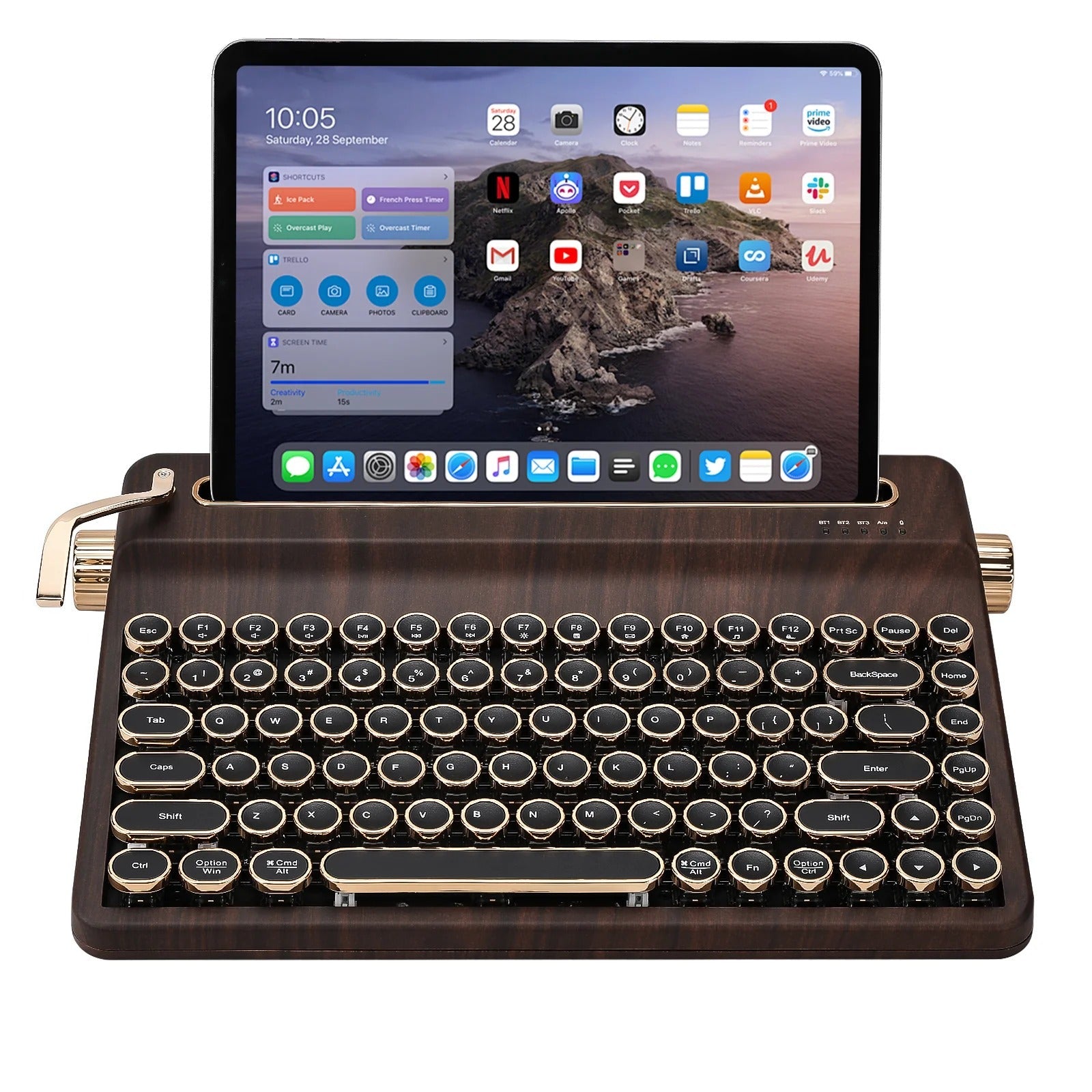 YUNZII QL75 Retro Typewriter QMK/VIA Wireless Mechanical Keyboard