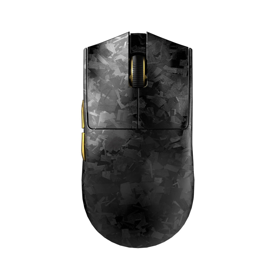Black YUNZII M2 viewed from above, with a patterned shell and gold-coloured control accents