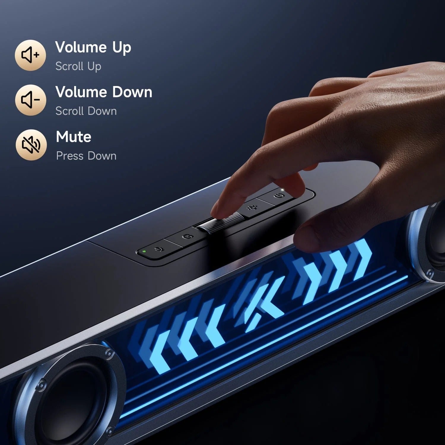 MCHOSE K20 Pro Wireless Gaming RGB Desktop Soundbar with Microphone