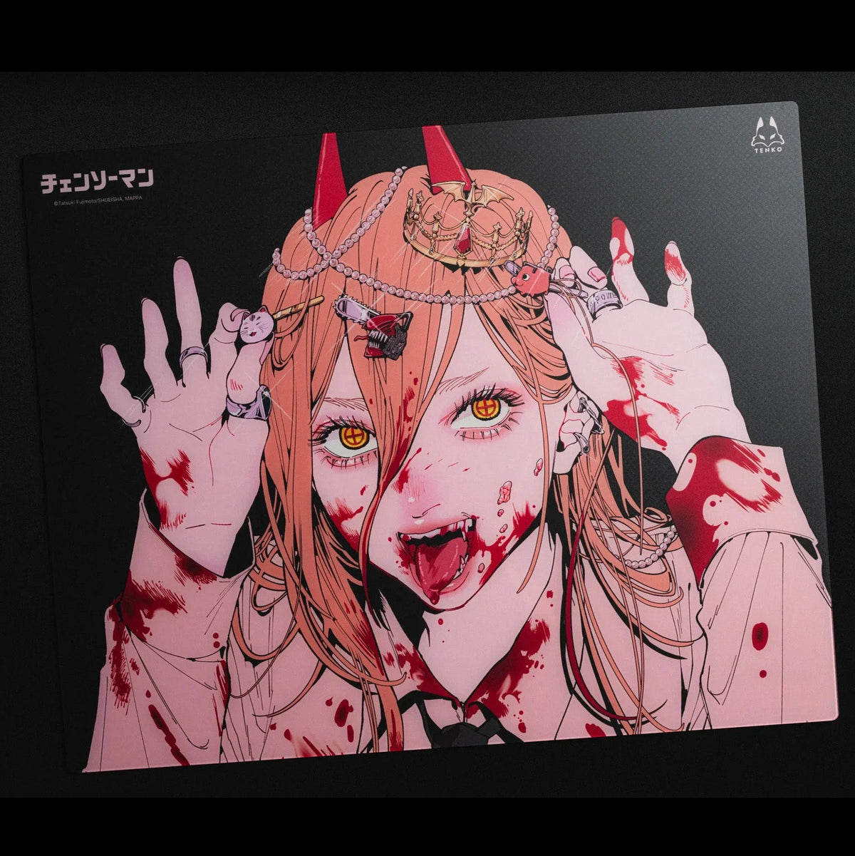 ARBITER STUDIO CHAINSAW MAN 500x400mm Lunar Speed Glass Mousepad - POWER