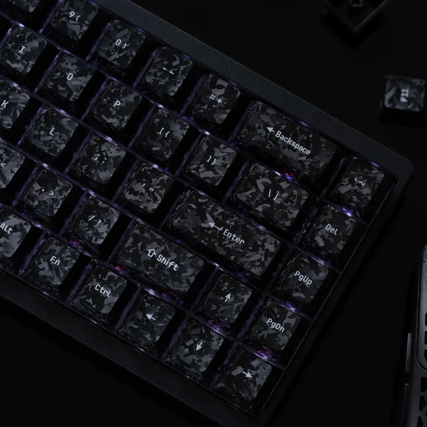 TENKO ARBITER STUDIO Carbon Fiber Textured Cherry profile Keycap Set (Pre-Order)