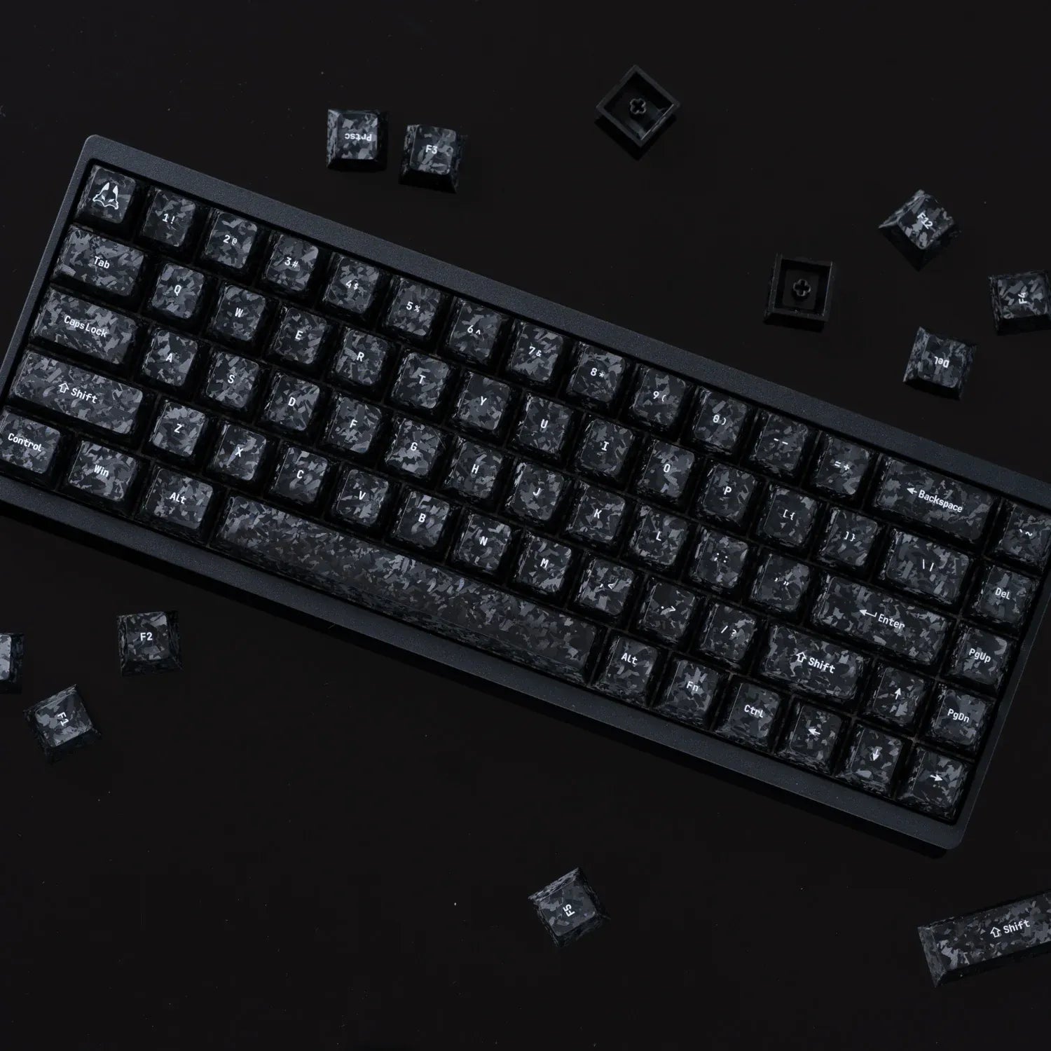 TENKO ARBITER STUDIO Carbon Fiber Textured Cherry profile Keycap Set (Pre-Order)