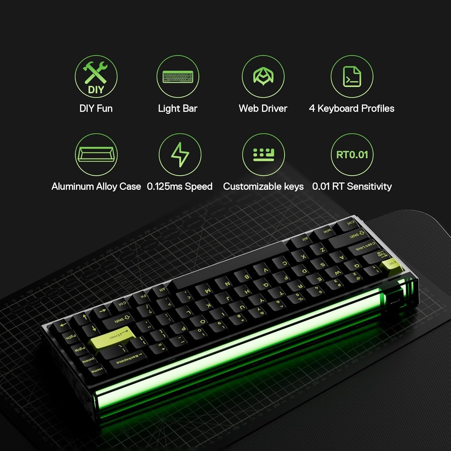 MelGeek MADE68 Ultra+ Wired Aluminum Custom Gaming HE Keyboard