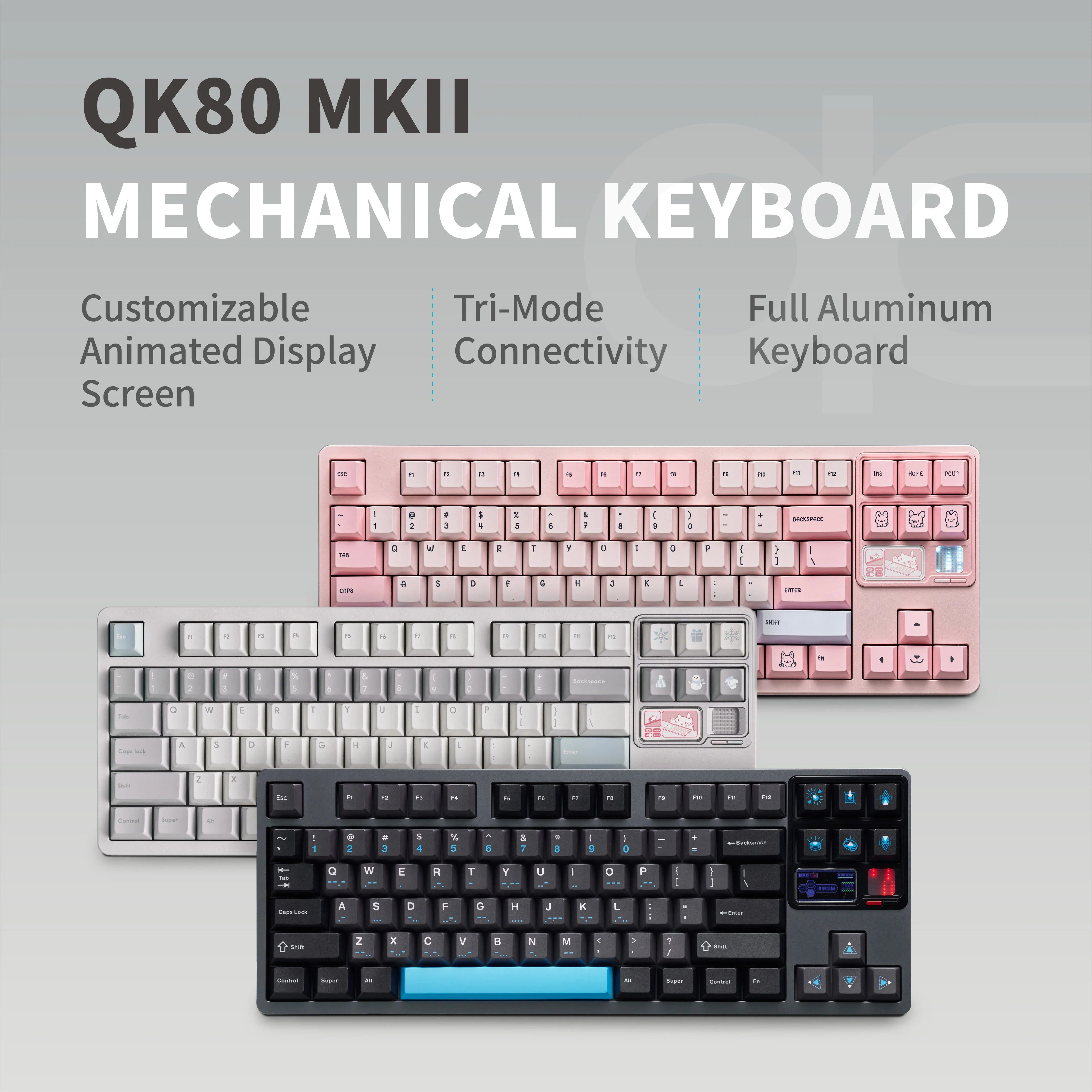 Qwertykeys QK80Mk2 Custom Wireless Mechanical Keyboard – Keydom