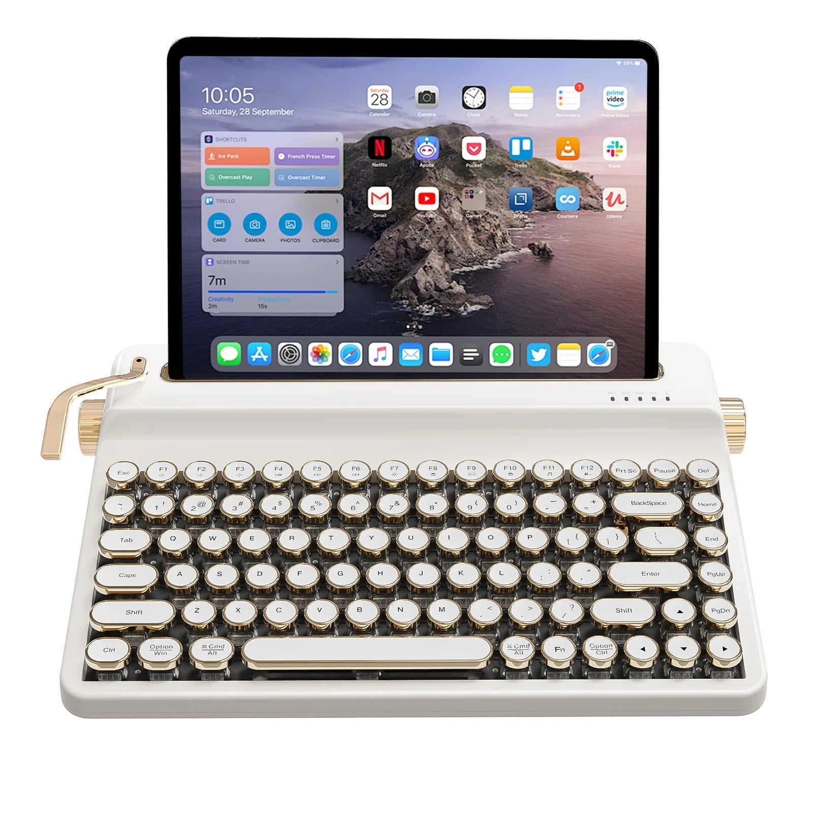 YUNZII QL75 Retro Typewriter QMK/VIA Wireless Mechanical Keyboard