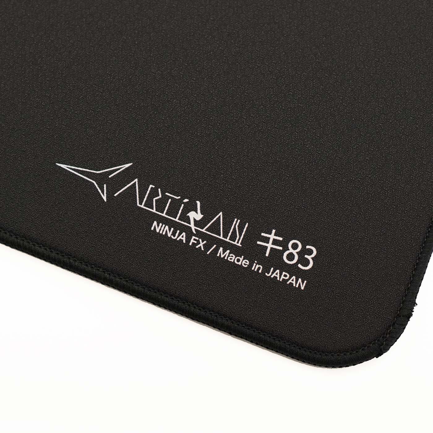 Artisan FX KEY83 black mousepad corner close up