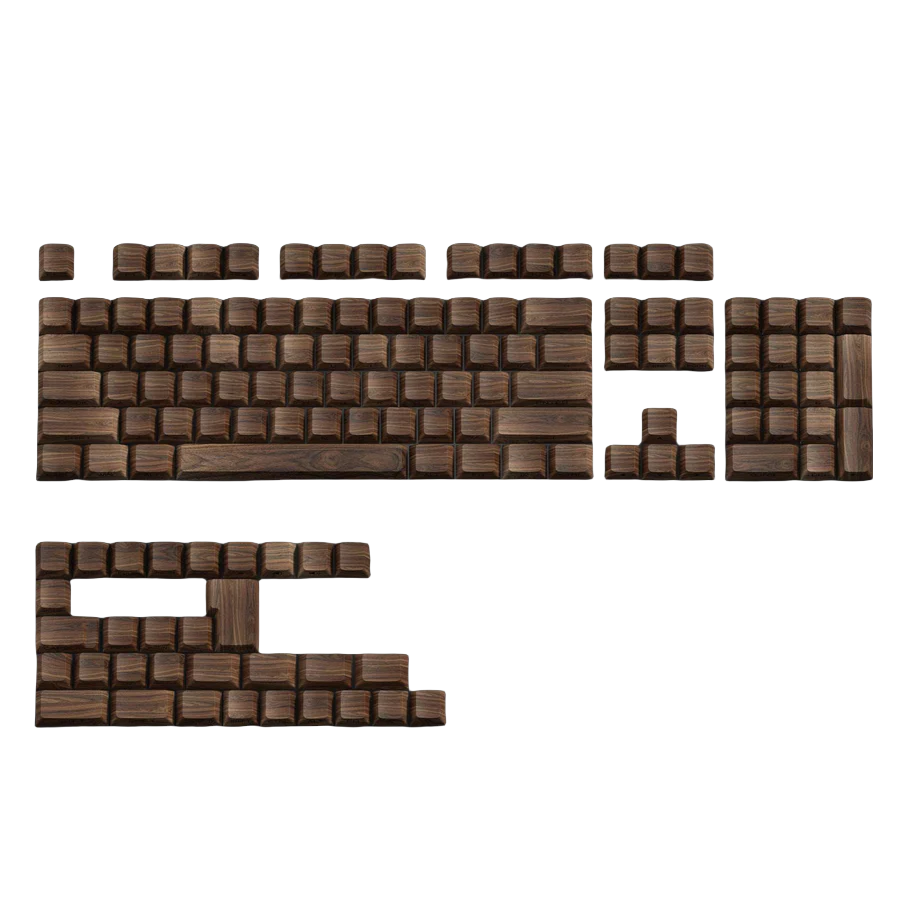 XVX Keycaps Walnut PBT Keycap Set