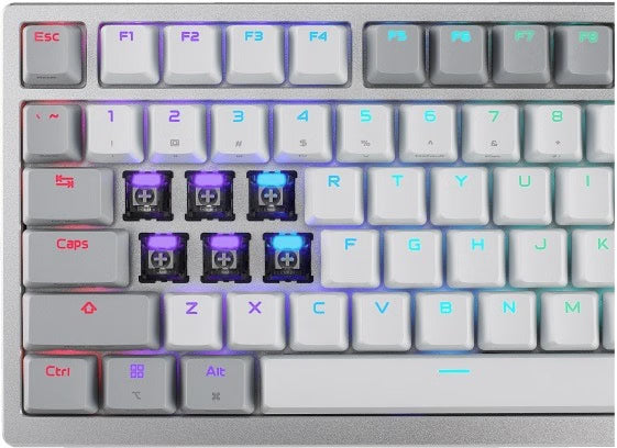 Asus ROG Azoth 96 HE Lite Gaming Mechanical Keyboard ROG HFX V2 Magnetic Hot-Sappable Switch Tri-mode OLED Display 8K Polling Rate - White