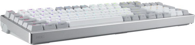 Asus ROG Azoth 96 HE Lite Gaming Mechanical Keyboard ROG HFX V2 Magnetic Hot-Sappable Switch Tri-mode OLED Display 8K Polling Rate - White