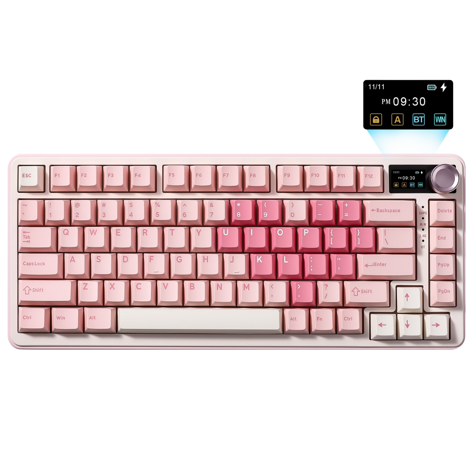 YUNZII B75 PRO MAX QMK/VIA Knob TFT Screen Wireless Mechanical Keyboard