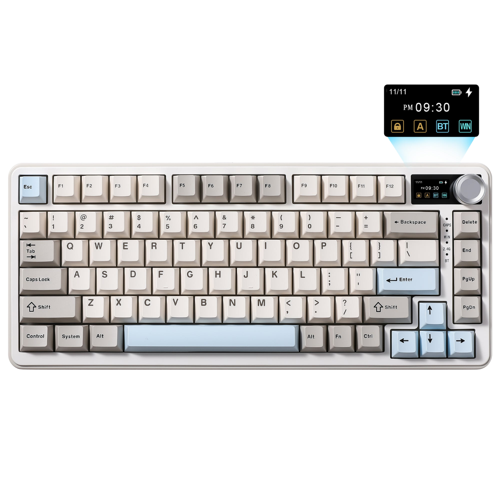 YUNZII B75 PRO MAX QMK/VIA Knob TFT Screen Wireless Mechanical Keyboard