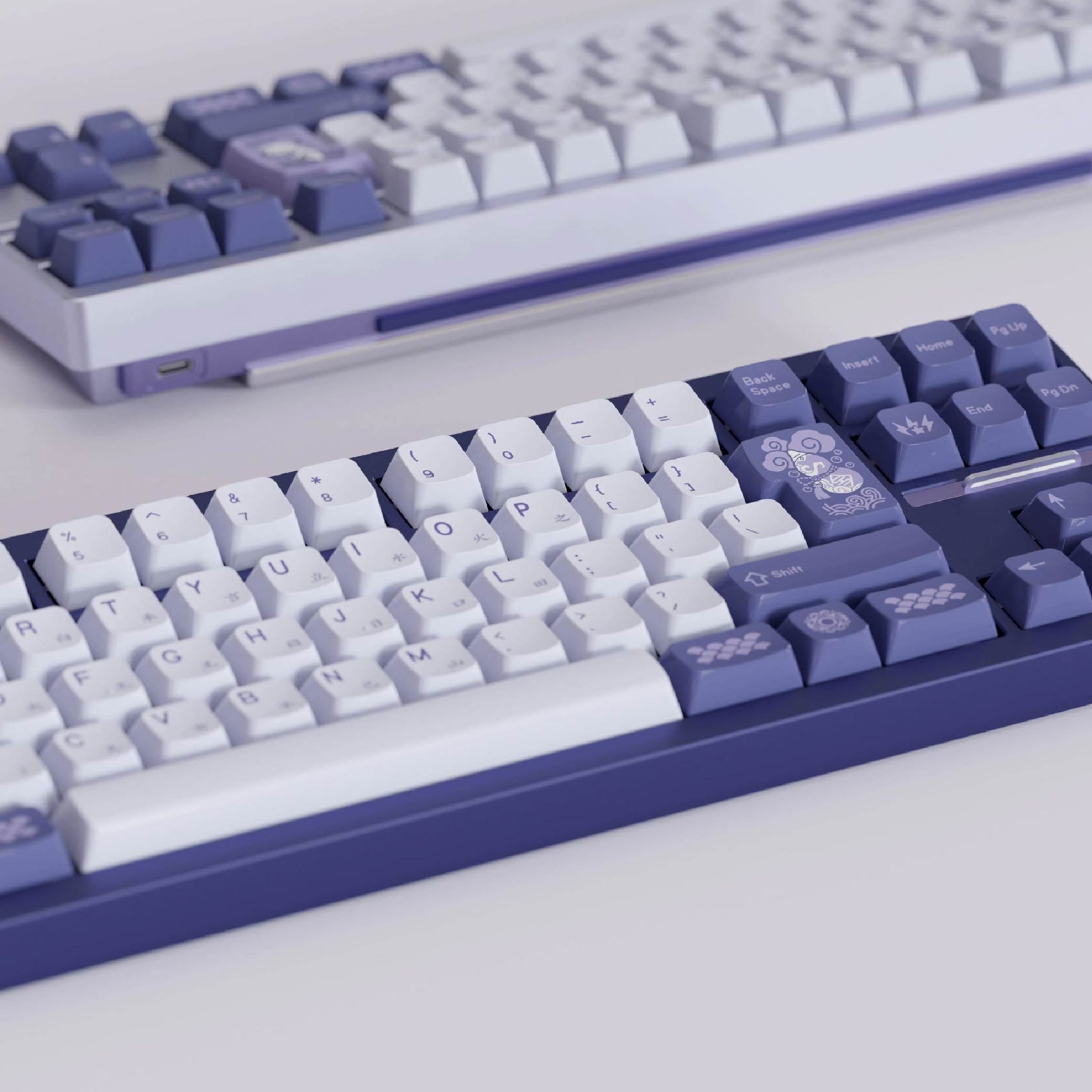 WPJ WHITE DEW WDA Profile Full Kit Keycap Set