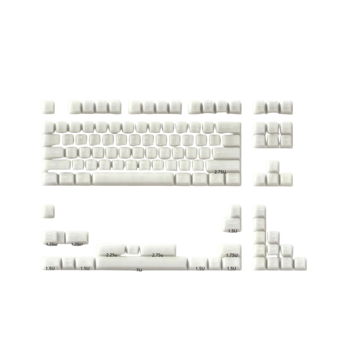 Jade White OEM Profile Double-shot molding PBT Keycap