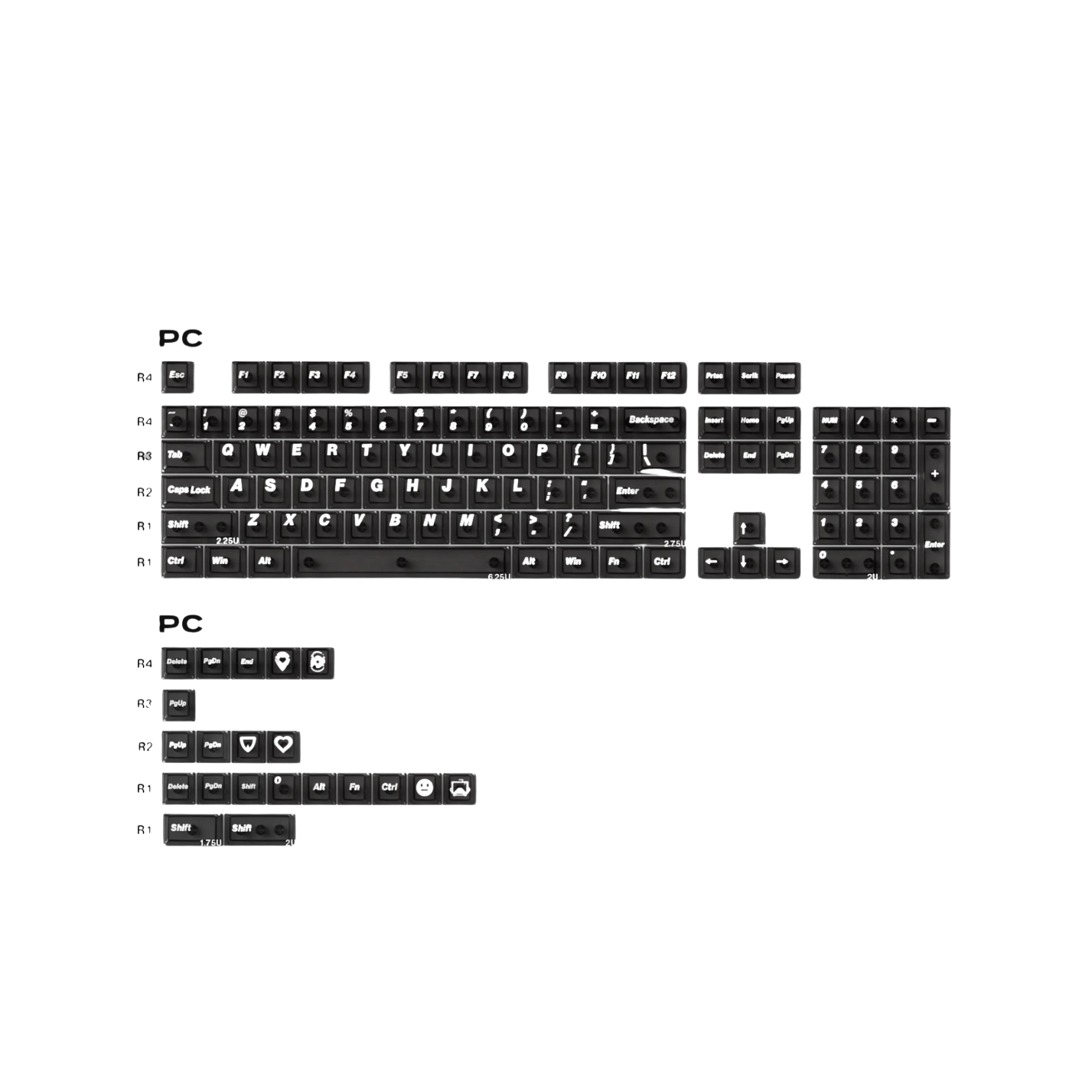 Forsted translucent Cherry Profile PC Keycap