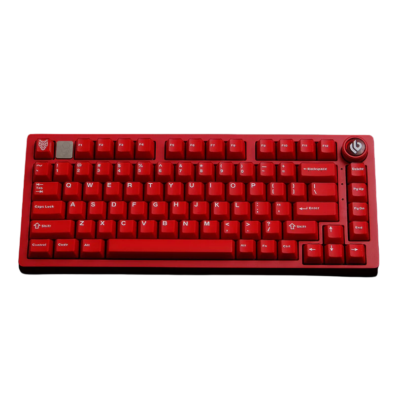 Red Ruby Semi-Translucent ABS Double-Shot OEM Profile Keycaps